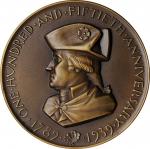 1939 Washington Sesquicentennial ANS Medal. By Albert Stewart. Baker-3000A, Miller-47. Bronze. Edge 