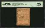 CC-20. Continental Currency. February 17, 1776. $1/3. PMG Very Fine 25.