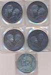 China; 1914, Yr.3, "Yuan Shih-kai", silver coin $1 x1, Y#329(VF) & 4 silver medal of 1971 Pres Nixxo