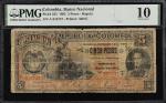 COLOMBIA. Banco Nacional De La Republica de Columbia. 5 Pesos, 1895. P-235. PMG Very Good 10.