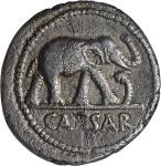 JULIUS CAESAR. AR Denarius (3.55 gms), Military Mint traveling with Caesar, 49 B.C. NGC VF, Strike: 