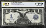 Fr. 232. 1899 $1  Silver Certificate. PCGS Banknote Superb Gem Uncirculated 67 PPQ.
