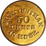 Texas--Fort Quitman. 1871 Moore and Sweet, 50 Cents in Merchandise. Bowers-TX-252, Rulau-Unlisted. B