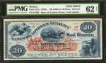 MEXICO. Banco de Londres Mexico y Sud America. 20 Pesos, ND (1868-81). P-S221s. Specimen. PMG Uncirc