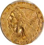1914-D Indian Quarter Eagle. AU Details--Residue (PCGS).