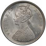 BRITISH INDIA: Victoria, Empress, 1876-1901, AR ½ rupee, 1899-B, KM-491, Prid-307, S&W-6.242, variet