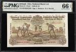 IRELAND. National Bank Limited. 5 Pounds, 1933. P-27. PMG Gem Uncirculated 66 EPQ.
