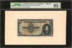 COLOMBIA. Banco de la República. 10 Pesos Oro, July 20, 1923. P-364p. Face and Back Proofs. PMG Gem 