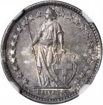 SWITZERLAND. 1/2 Franc, 1881-B. NGC MS-63.