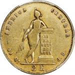 COSTA RICA. 2 Escudos, 1854-JB. San Jose Mint. PCGS EF-40.