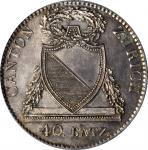 SWITZERLAND. Zurich. 40 Batzen, 1813-B. PCGS Genuine--Lacquer, AU Details Gold Shield.
