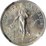 PHILIPPINES. 20 Centavos, 1919-S. San Francisco Mint. NGC MS-64.