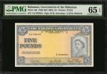 BAHAMAS. Government of the Bahamas. 5 Pounds, 1936. P-16d. PMG Gem Uncirculated 65 EPQ.