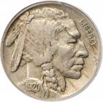 1920-D Buffalo Nickel--Obverse Lamination--EF-45 Details--Cleaned (ANACS).