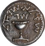 JUDAEA. First Jewish War, 66-70 C.E. AR Shekel (14.27 gms), Jerusalem Mint, Year 3 (68/9 C.E.). NGC 