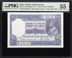 1917-30年印度政府银行10卢比。INDIA. Government of India. 10 Rupees, ND (1917-30). P-7b. Jhun&Rez 3.7.2. PMG Ab