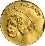 GERMANY. Saxony. Ducat, 1697-IK. Dresden Mint. Friedrich August I. NGC MS-63.