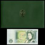 Bank of England, David Henry Fitzroy Somerset (1980-1988), ｣1, ND (1981), AN01 000010, green and mul