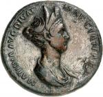 EMPIRE ROMAIN - ROMANMatidie (+ 119), mère de Sabine. Sesterce ND (112-117), Rome.Av. MATIDIA AVG DI