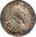 1725-W年法国1ECU。里尔造币厂。FRANCE. Ecu, 1725-W. Lille Mint. Louis XV. PCGS MS-64.