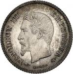 FRANCE - FRANCESecond Empire / Napoléon III (1852-1870). 20 centimes tête nue 1860, A, Paris.  NGC M