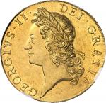 GRANDE-BRETAGNE Georges II (1727-1760). 5 guinées, tête jeune 1741/[38], Londres.