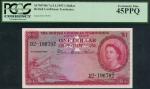 British Caribbean Territories, Eastern Group, consecutive $1, 5 January 1953, serial number D2-19679