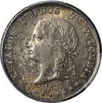 COLOMBIA. 1882/1-B 50 Centavos. Bogotá mint. Restrepo 308.10. MS-63 (PCGS).