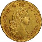 France. 1720-A 1/2 Louis d’Or. Paris Mint. Gadoury-327. AU-55 (PCGS).