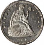 1850 Liberty Seated Silver Dollar. OC-1. Rarity-3. Repunched Date. MS-62 (PCGS).