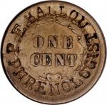 Michigan--Blendon and Ohio--Fostoria. P.E. BALLOU / PHRENOLOGIST on an 1859 Indian cent. Brunk B-236