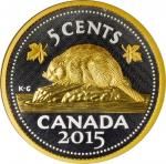 CANADA. 5 Cents, 2015. NGC PROOF-70.