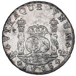 MEXICO, Mexico City, pillar 8 reales, Philip V, 1736 MF.