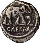 JULIUS CAESAR. AR Denarius (3.47 gms), Military Mint Traveling with Caesar, 49 B.C. VERY FINE.