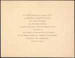 Invitation of the Officers of the Italian Exhibit at the Worlds Columbian Exposition to the Starting