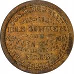 Massachusetts--Boston. 1863 Joseph H. Merriam. Fuld-115E-2b. Rarity-6. Brass. Plain Edge. MS-65 (NGC