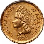 1874 Indian Cent. MS-66 RD (PCGS).