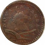 1786 New Jersey Copper. Maris 11-H, W-4775. Rarity-5+. No Coulter. VG-10. (PCGS).