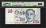 1999年新加坡货币发行局伍拾圆 SINGAPORE. Board of Commissioners of Currency. 50 Dollars, ND (1999). P-41a. Solid 