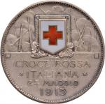 Coins / Medals of the Italian Red Cross. MONETE / MEDAGLIE DELLA CROCE ROSSA Medaglia (2 Lire) 1915 