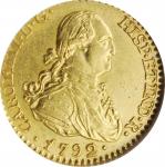 SPAIN. Escudo, 1792-M MF. Madrid Mint. Charles IV. NGC MS-62.