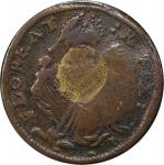 Undated (ca. 1652-1674) St. Patrick Farthing. Martin 2a.1-Ea.7, W-11500. Rarity-7. Copper. Sea Beast