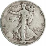 1921-D Walking Liberty Half Dollar. Fine-15 (NGC).
