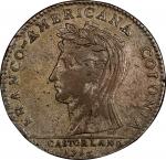 1796 Castorland Medal. Silvered Copper, Original. W-9115 var, Breen-unlisted. VF-30 (PCGS). Plain ed