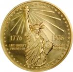 1976 National Bicentennial Medal. Large Format. Gold. 76 mm. 455.5 grams. Swoger-52IAa. #6. Mint Sta