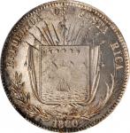 COSTA RICA. 50 Centavos, 1880-GW. San Jose Mint. NGC MS-65.
