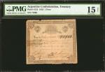 Republica Argentina. 1 Peso, 1853. P-S155, CA-10. PMG Choice Fine 15 Net. Repaired, Piece Added, Ink