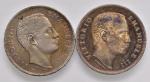 Savoia coins and medals Lira 1902 e 1907 - Nomisma 1194/1197 AG Lotto di due monete come da foto. Da