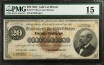 Fr. 1177. 1882 $20 Gold Certificate. PMG Choice Fine 15.