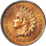 1903 Indian Cent. MS-65 RD (PCGS).